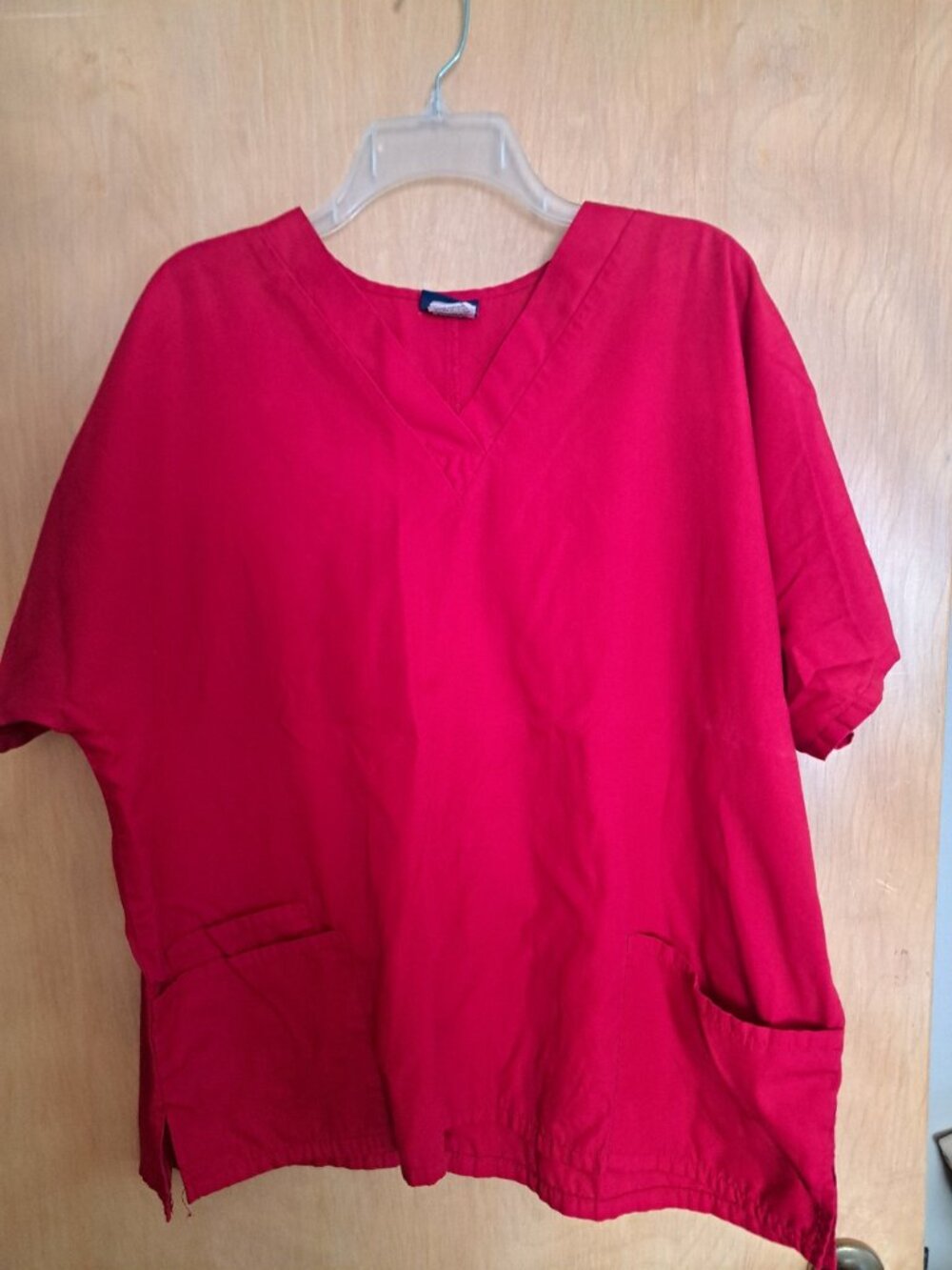 Cherokee Workwear Unisex Red Scrub Top XL Women's  Men's